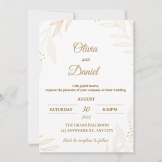 Convite Editable Romantic Wedding Invitation 