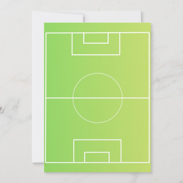 Convite Editable soccer themed birthday invitation (Verso)