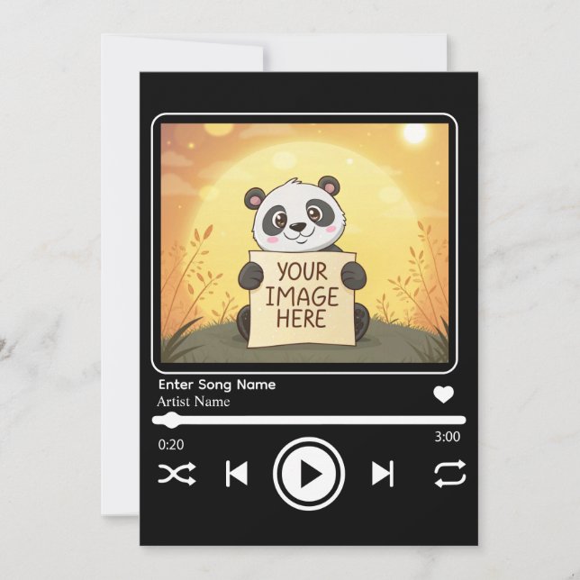 Convite Editable Song Music Player Template (Frente)