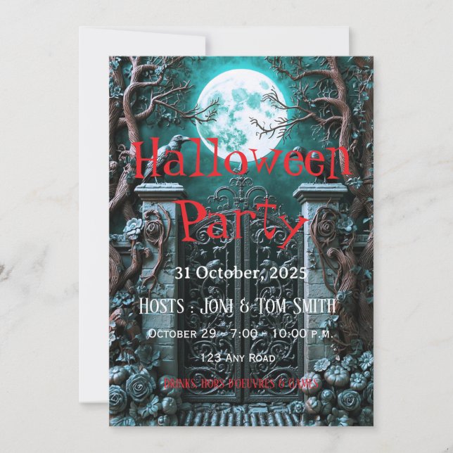 Convite Editable Spooky Template (Frente)