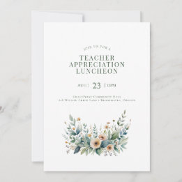 Convite Editable Teacher Event Invitation – Appreciation o