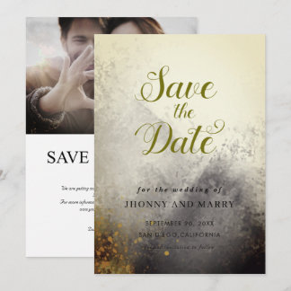 Convite Editable Wedding Save the Date Card – Modern Minim
