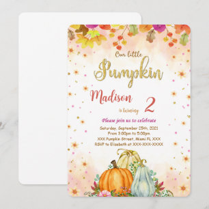 Convite Editável de Aniversário de Pumpkin