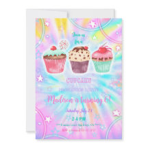 Convite Editável de Aniversário do Cupcake