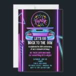 Convite editável de Festa de aniversário 80s<br><div class="desc">Design do Partido Retroativo dos anos 80 - Tema Neon "Party Like It's 1989" para as celebrações do Throwback Prepare-se para festejar como se fosse em 1989 - ou '87, ou qualquer ano totalmente tubular desde a mais antiga década de sempre! Esta design retroativa do partido dos anos 80 traz...</div>