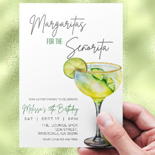 Convite editável Margarita Birthday, Margaritas