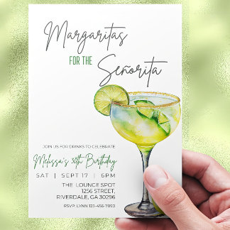 Convite editável Margarita Birthday, Margaritas