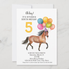 Convite editável para aniversário de Cavalo // Arc