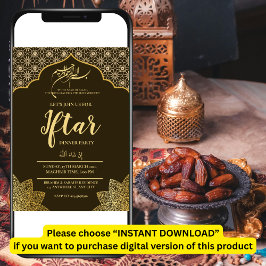 CONVITE EDITÁVEL PARA JANTA DE IFTAR DO RAMADÃO NA