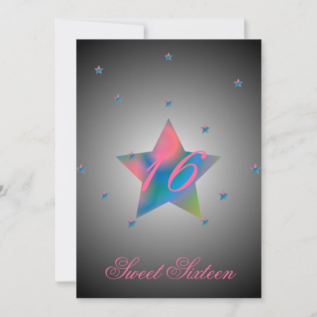 Convite Edite Estrela Sessenta e Dezesseis Personalizar (Frente)