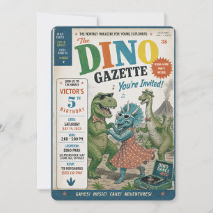 Convite Editorial Festa Como Um Dinossauro
