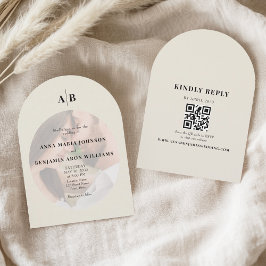 Convite Editorial Ivory Photo Wedding