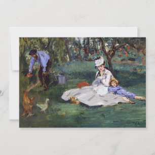 Convite Edouard Manet - A família Monet em seu jardim