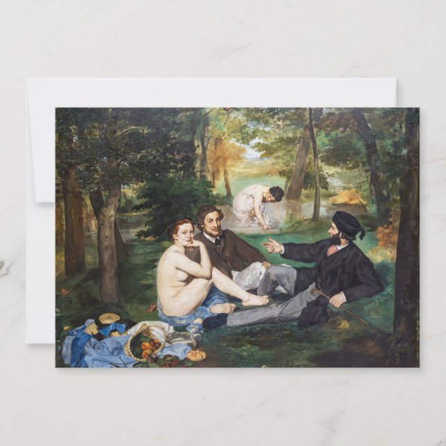 Convite Edouard Manet - Almoço na Relva (Frente)