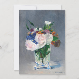 Convite Edouard Manet - Flores em um Vaso de Cristal