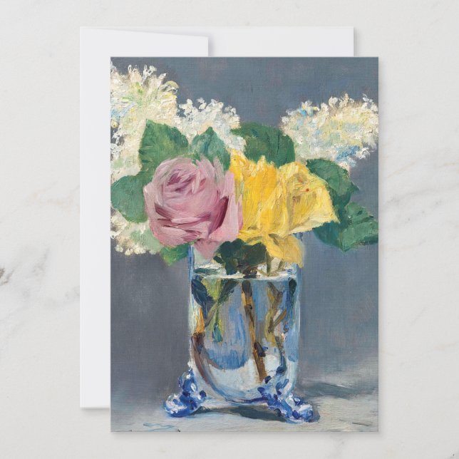 Convite Edouard Manet - Lilases e Rosas (Frente)
