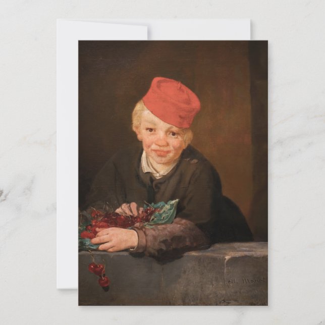 Convite Edouard Manet - Menino com Cerejas (Frente)