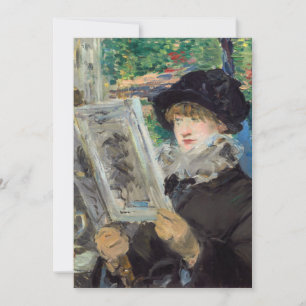 Convite Edouard Manet - Mulher Lendo