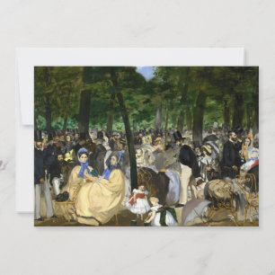 Convite Edouard Manet - Música nos Jardins das Tulherias