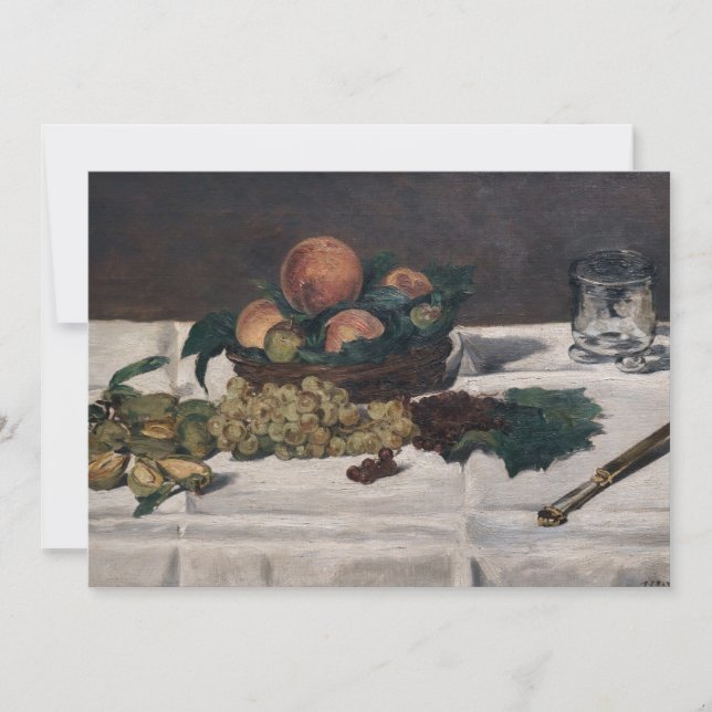 Convite Edouard Manet - Natureza Morta, Frutas numa Mesa (Frente)