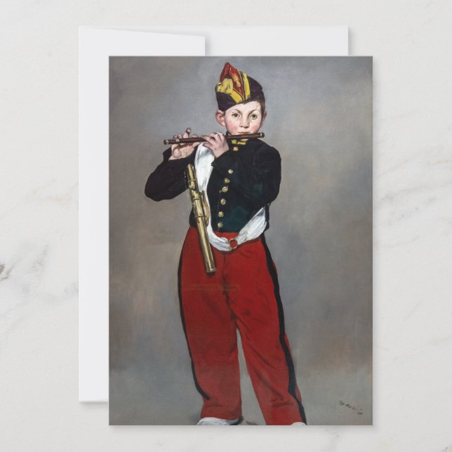 Convite Edouard Manet - O Friso / Jovem Flautista (Frente)