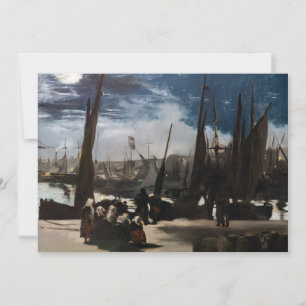 Convite Edouard Manet - O Porto de Boulogne ao Luar