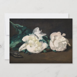 Convite Edouard Manet - Ramo de Peônias Brancas, Tesoura d