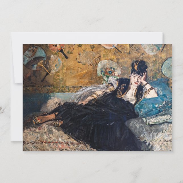 Convite Edouard Manet - Senhora com ventiladores (Frente)