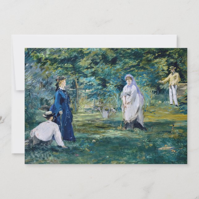 Convite Edouard Manet - Um Jogo de Croquet (Frente)