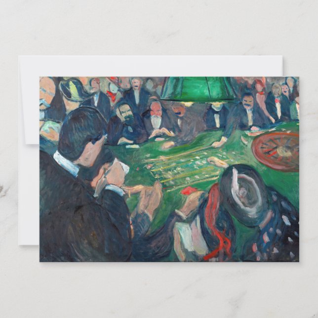 Convite Edvard Munch - A Mesa Roulette em Monte Carlo (Frente)
