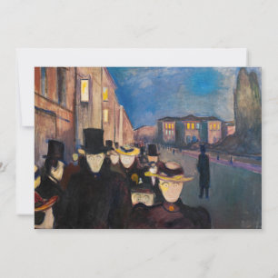Convite Edvard Munch - Noite em Karl Johan Street