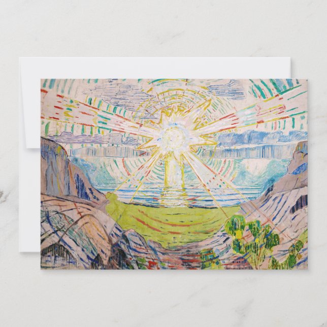 Convite Edvard Munch - O Sol 1910 (Frente)