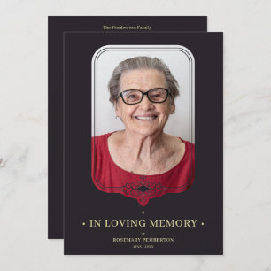 Convite Efeito do lacre do Filigre Ornamental Negro Funera