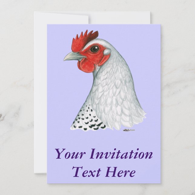 Convite Egípcio Fayoumi: Silver Hen (Frente)
