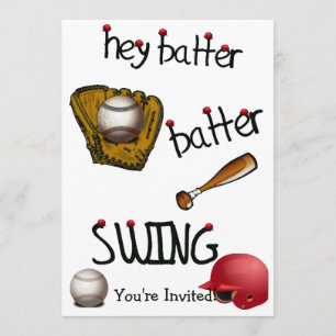 Convite Ei Batter Batter - Festa Universal
