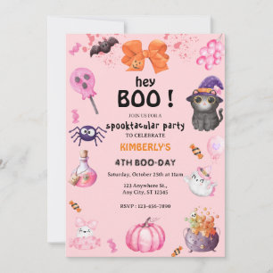 Convite Ei, Boo! Halloween Ghost Spooktacular Birthday