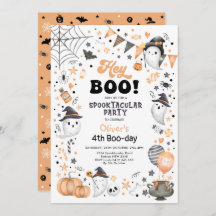 Ei, Boo! Halloween Ghost Spooktacular Birthday Inv