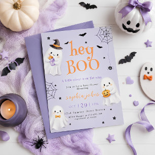 Convite Ei Bu Chuvinha de Bebê de Halloween fantasma