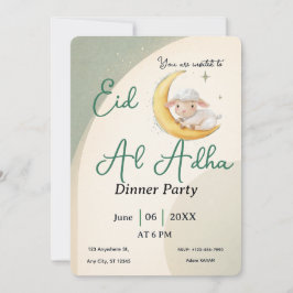 Convite Eid  Al Adha Dusty Green Sheep Dinner Party