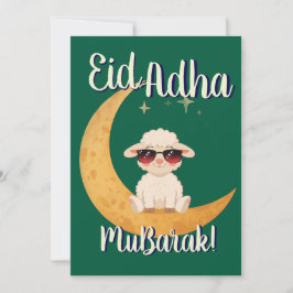 Convite Eid Al Adha Mubarak Cute Sheep Greeting Card 