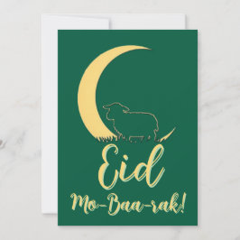 Convite Eid Al Adha Mubarak Elegant Sheep Greeting Card 