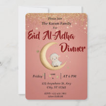 Eid Al Adha Mubarak Rosa Moderno