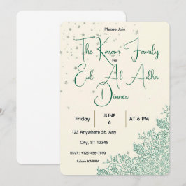 Convite Eid  Al Adha Sage Green Dinner 