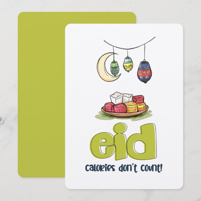 Convite Eid Mamoul No Lamenta | Calorias não contam! (Frente/Verso)
