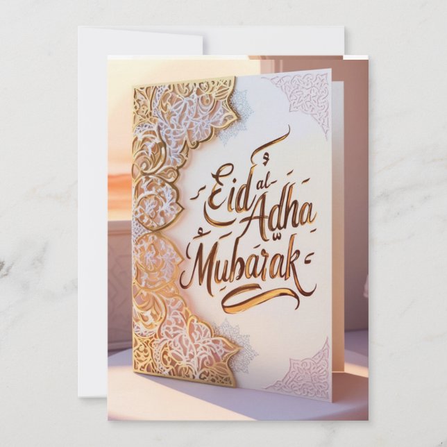 Convite Eid Mubarak: Abraçando o Espírito da Unidade e da  (Frente)