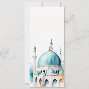 Convite Eid Mubarak Aquarela Mesquita 0902a