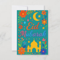 Eid Mubarak - Colorido para Crianças Mesquita Flor