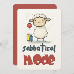 Convite Eid Mubarak! Ovelha no Sabatical Totalmente emba