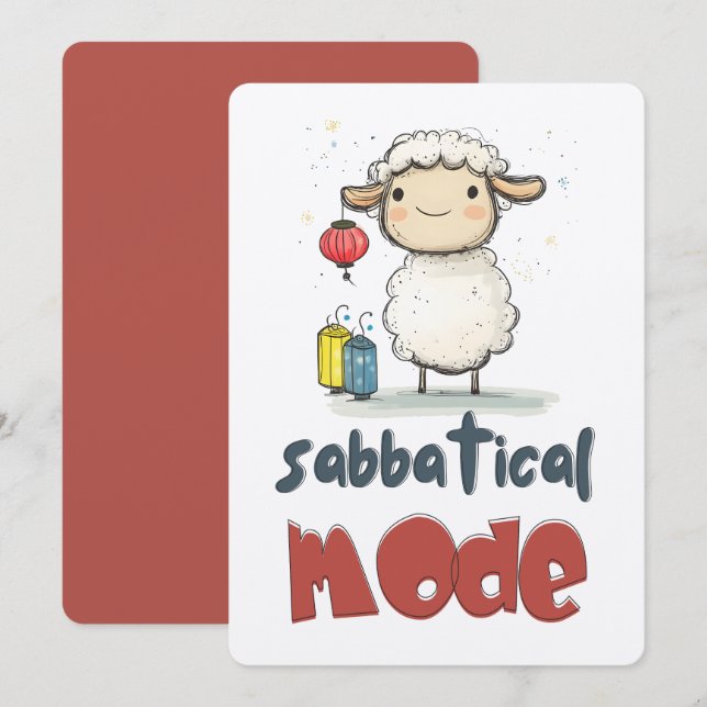 Convite Eid Mubarak!! Ovelhas de Férias | Totalmente Lotad (Frente/Verso)