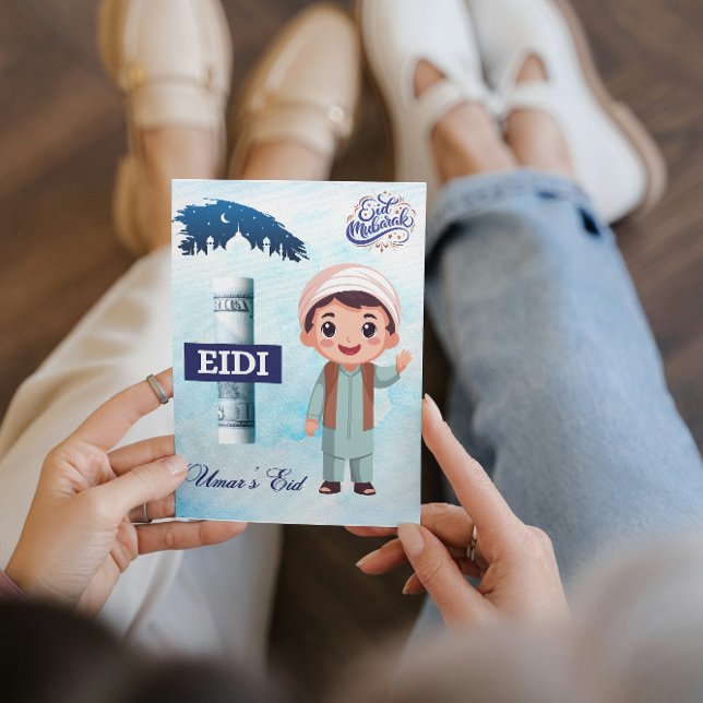 Convite Eid Mubarak Personalizado/Eid Saudação Para Crianç (Criador carregado)